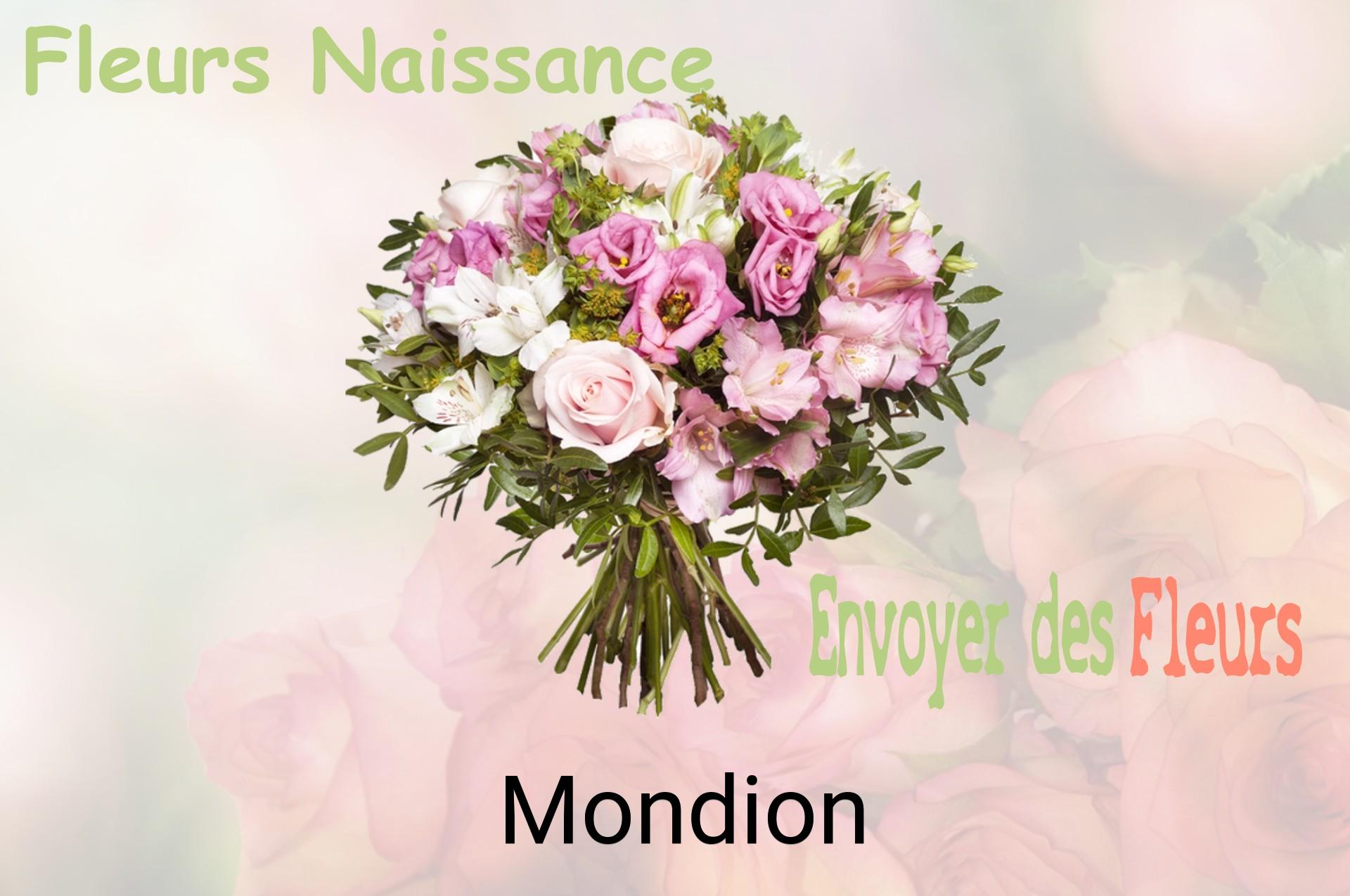 Bouquet de fleurs de naissance livré à Mondion
